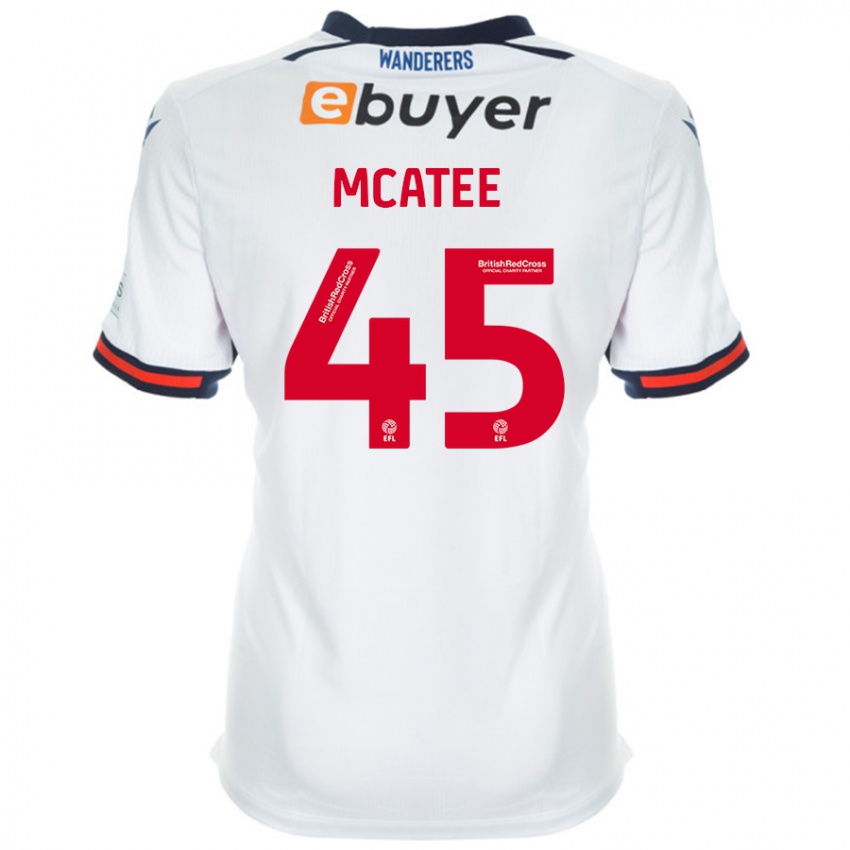 Niño Camiseta John Mcatee #45 Blanco 1ª Equipación 2024/25 La Camisa Perú