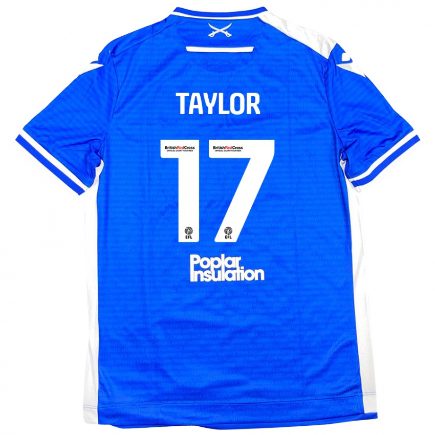 Niño Camiseta Connor Taylor #17 Azul Blanco 1ª Equipación 2024/25 La Camisa Perú