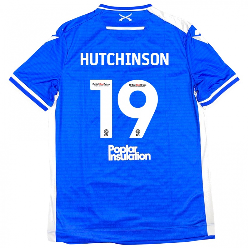 Niño Camiseta Isaac Hutchinson #19 Azul Blanco 1ª Equipación 2024/25 La Camisa Perú