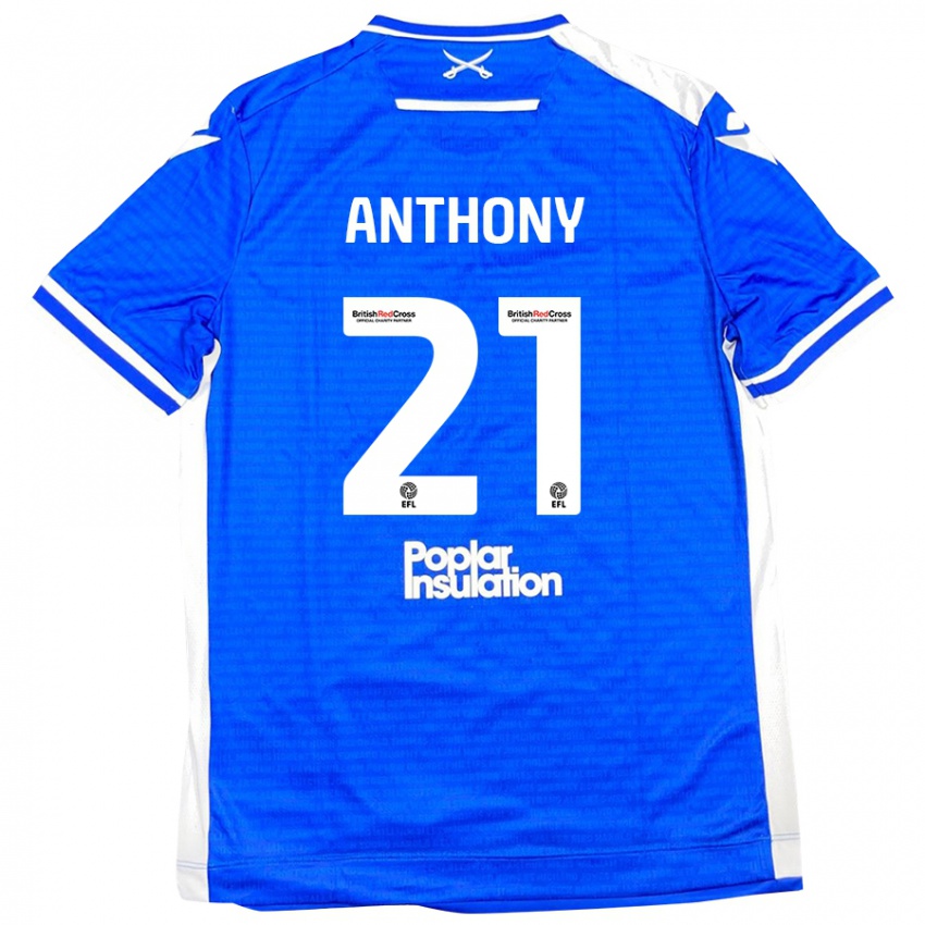 Niño Camiseta Micah Anthony #21 Azul Blanco 1ª Equipación 2024/25 La Camisa Perú