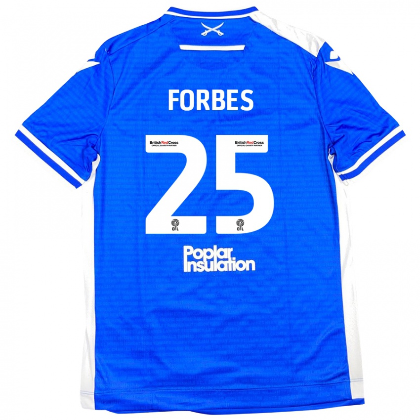 Niño Camiseta Michael Forbes #25 Azul Blanco 1ª Equipación 2024/25 La Camisa Perú