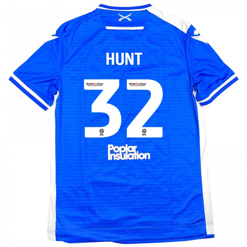 Niño Camiseta Jack Hunt #32 Azul Blanco 1ª Equipación 2024/25 La Camisa Perú