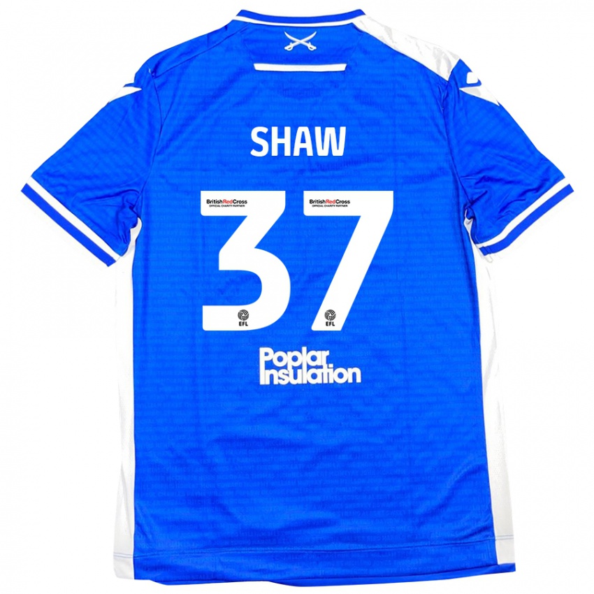 Niño Camiseta Kofi Shaw #37 Azul Blanco 1ª Equipación 2024/25 La Camisa Perú