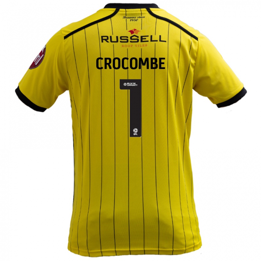 Niño Camiseta Max Crocombe #1 Amarillo 1ª Equipación 2024/25 La Camisa Perú