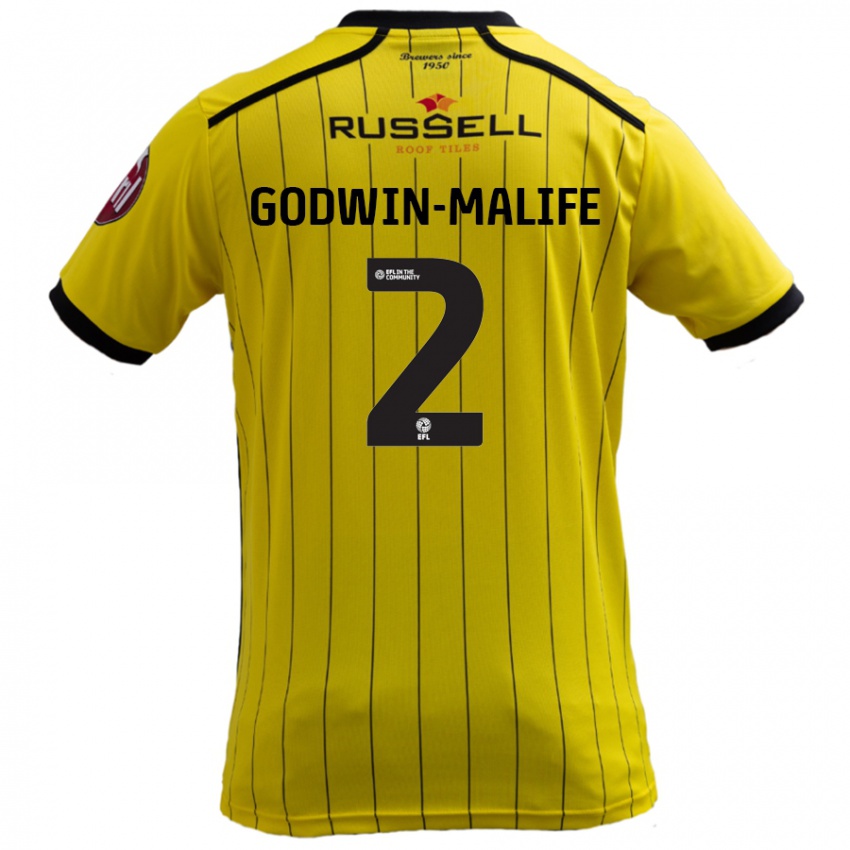 Niño Camiseta Udoka Godwin-Malife #2 Amarillo 1ª Equipación 2024/25 La Camisa Perú