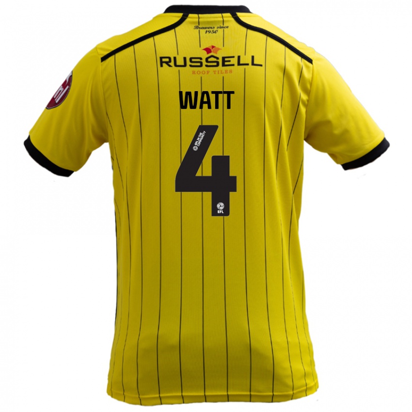 Niño Camiseta Elliot Watt #4 Amarillo 1ª Equipación 2024/25 La Camisa Perú