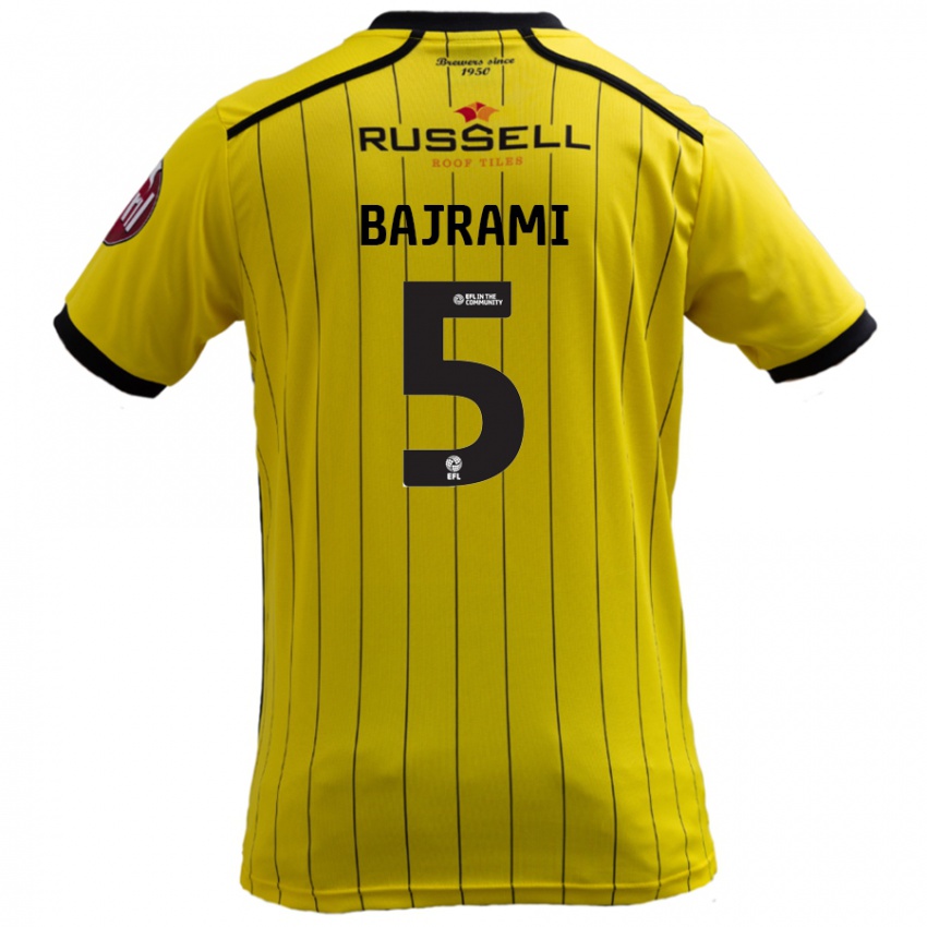 Niño Camiseta Geraldo Bajrami #5 Amarillo 1ª Equipación 2024/25 La Camisa Perú