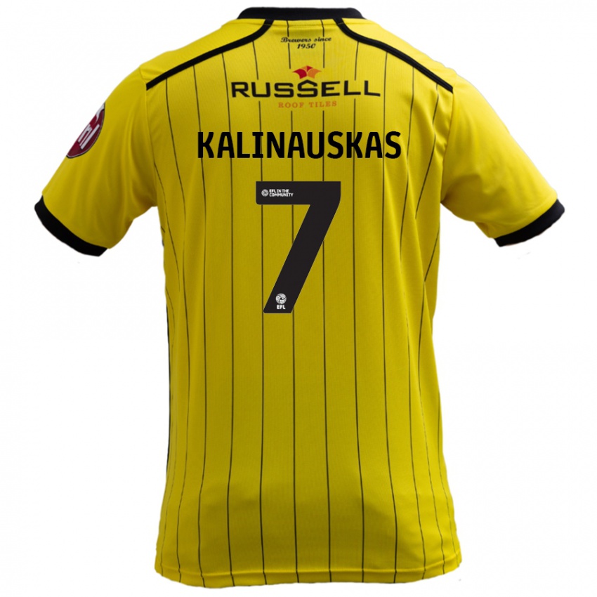 Niño Camiseta Tomas Kalinauskas #7 Amarillo 1ª Equipación 2024/25 La Camisa Perú