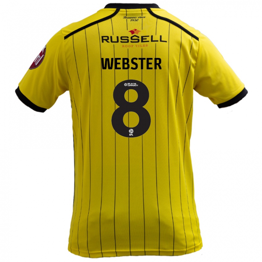 Niño Camiseta Charlie Webster #8 Amarillo 1ª Equipación 2024/25 La Camisa Perú