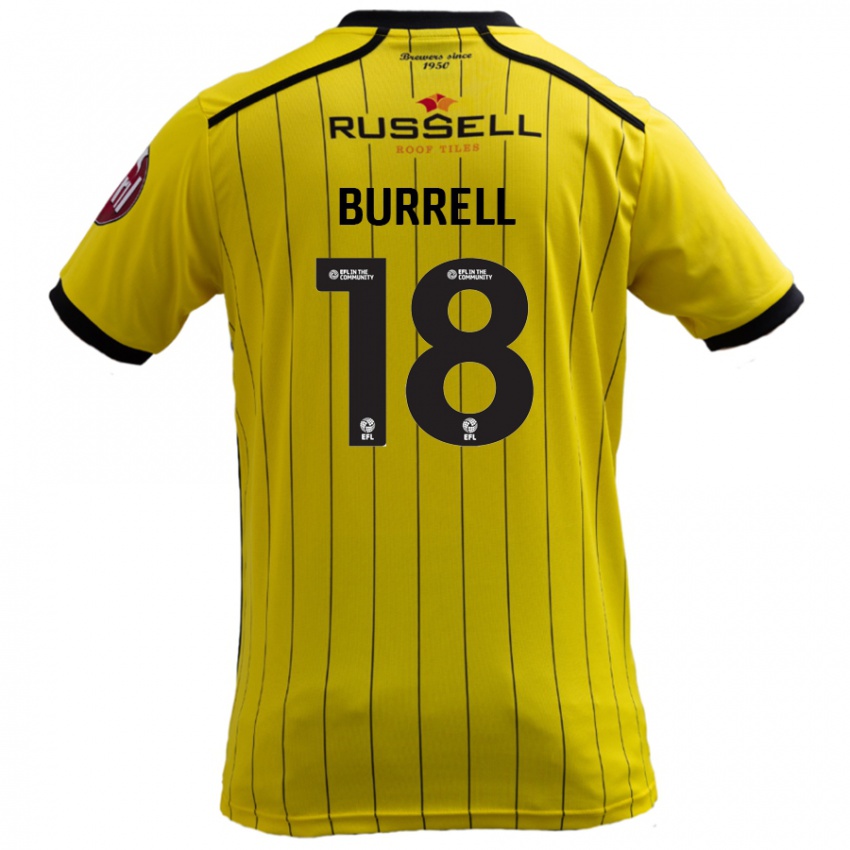 Niño Camiseta Rumarn Burrell #18 Amarillo 1ª Equipación 2024/25 La Camisa Perú