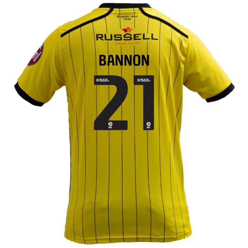 Niño Camiseta Alex Bannon #21 Amarillo 1ª Equipación 2024/25 La Camisa Perú