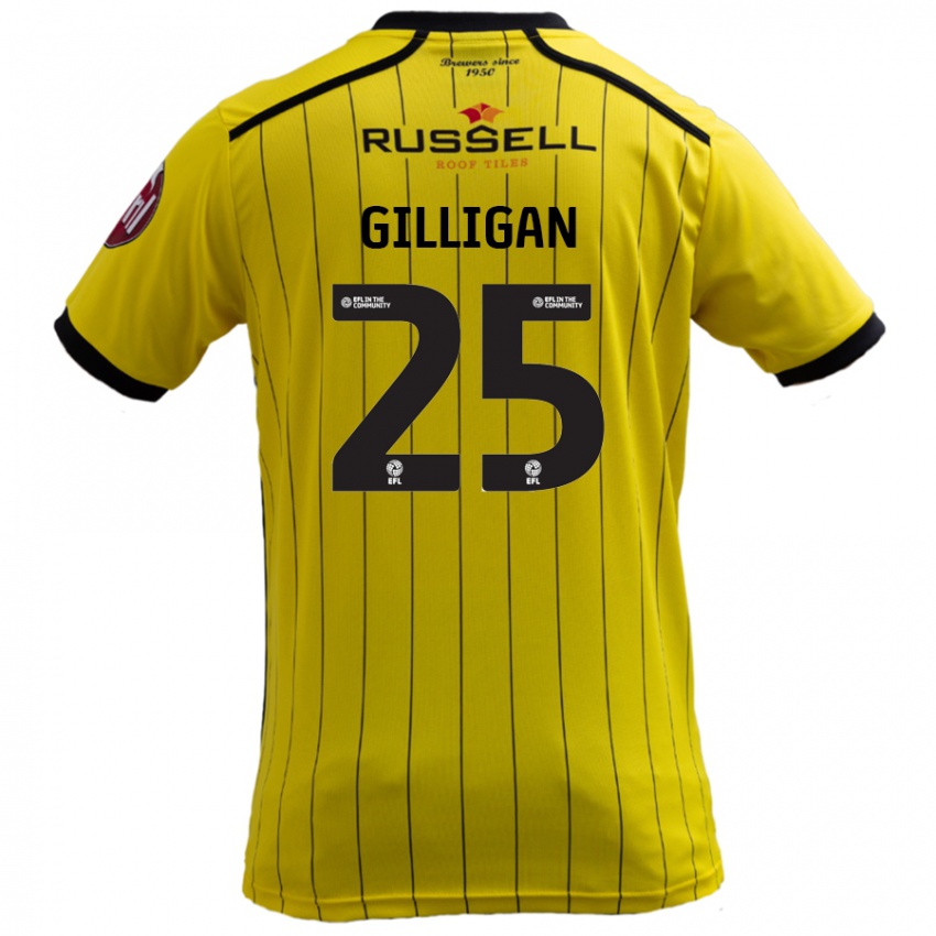 Niño Camiseta Ciaran Gilligan #25 Amarillo 1ª Equipación 2024/25 La Camisa Perú