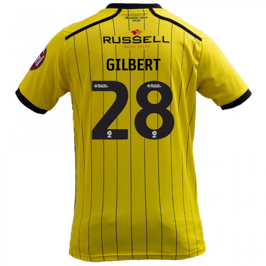 Niño Camiseta Cameron Gilbert #28 Amarillo 1ª Equipación 2024/25 La Camisa Perú