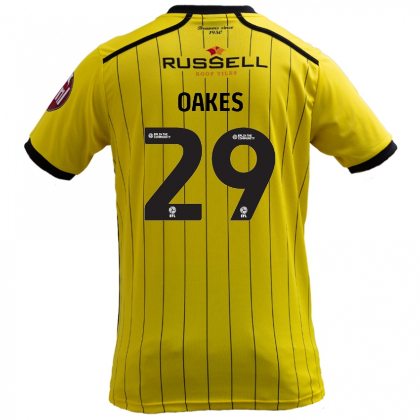 Niño Camiseta Toby Oakes #29 Amarillo 1ª Equipación 2024/25 La Camisa Perú