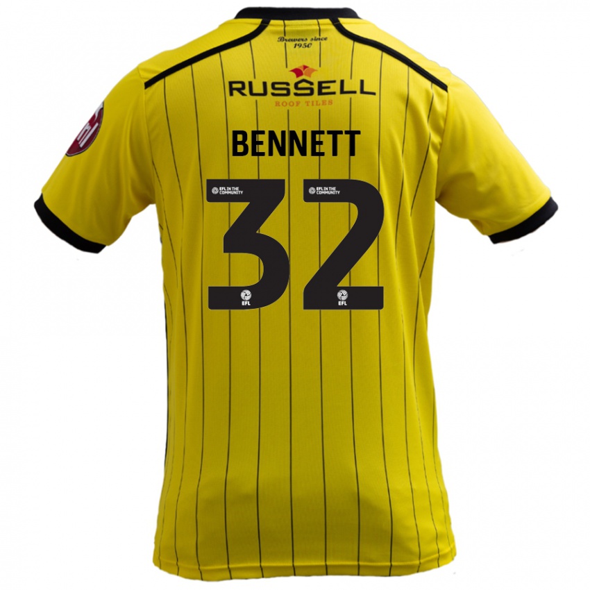 Niño Camiseta Mason Bennett #32 Amarillo 1ª Equipación 2024/25 La Camisa Perú