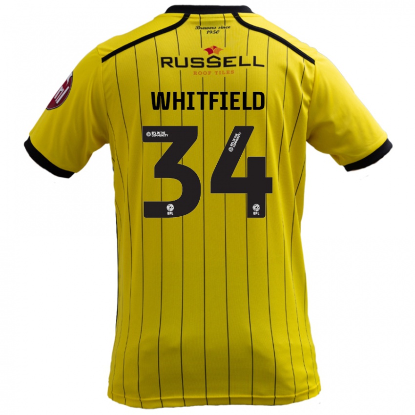 Niño Camiseta Ben Whitfield #34 Amarillo 1ª Equipación 2024/25 La Camisa Perú