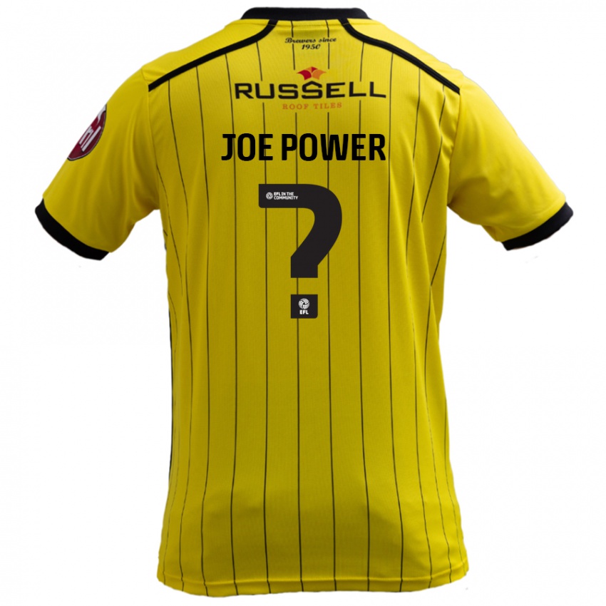 Niño Camiseta John Joe Power #0 Amarillo 1ª Equipación 2024/25 La Camisa Perú