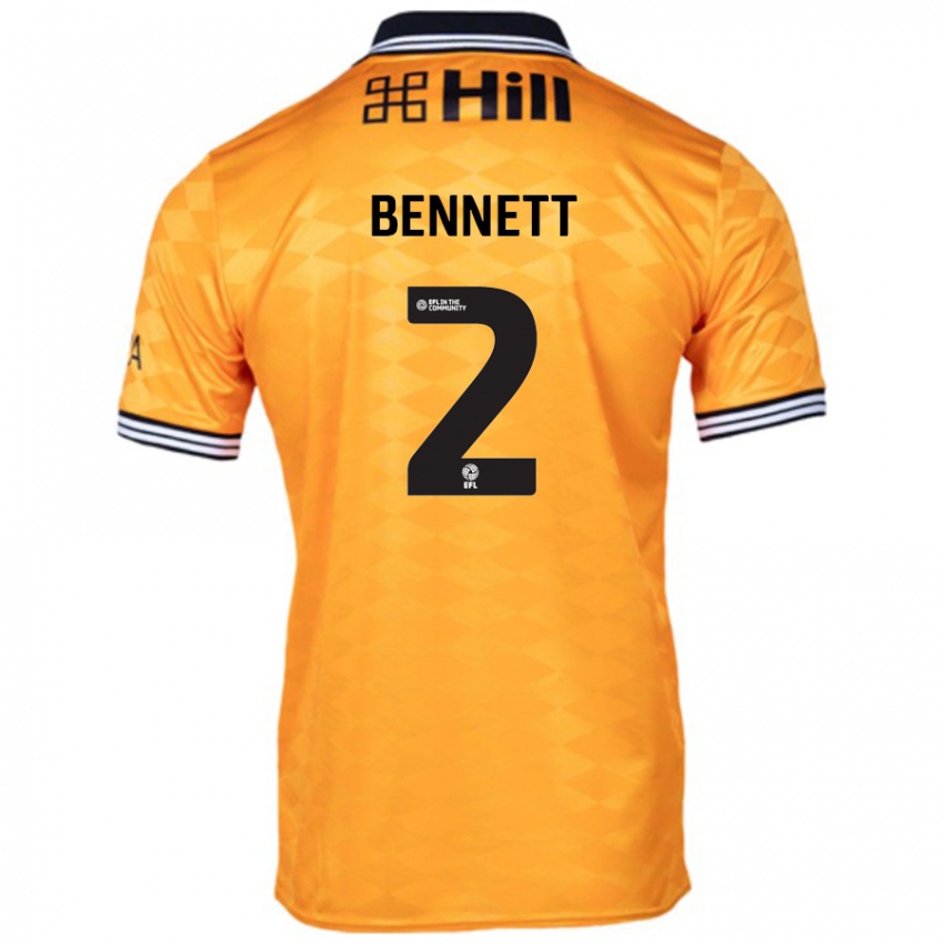 Niño Camiseta Liam Bennett #2 Naranja 1ª Equipación 2024/25 La Camisa Perú