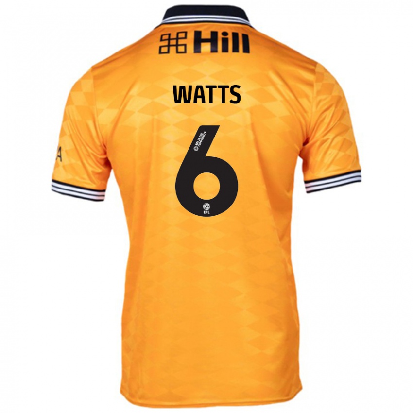 Niño Camiseta Kell Watts #6 Naranja 1ª Equipación 2024/25 La Camisa Perú