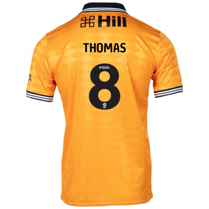 Niño Camiseta George Thomas #8 Naranja 1ª Equipación 2024/25 La Camisa Perú