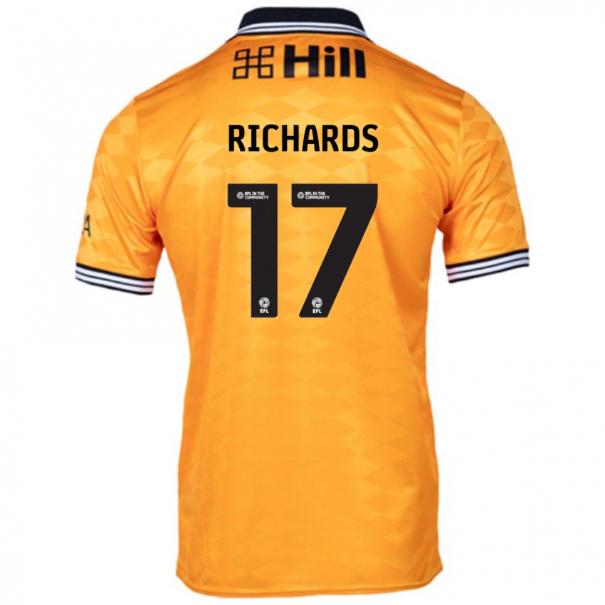 Niño Camiseta Taylor Richards #17 Naranja 1ª Equipación 2024/25 La Camisa Perú