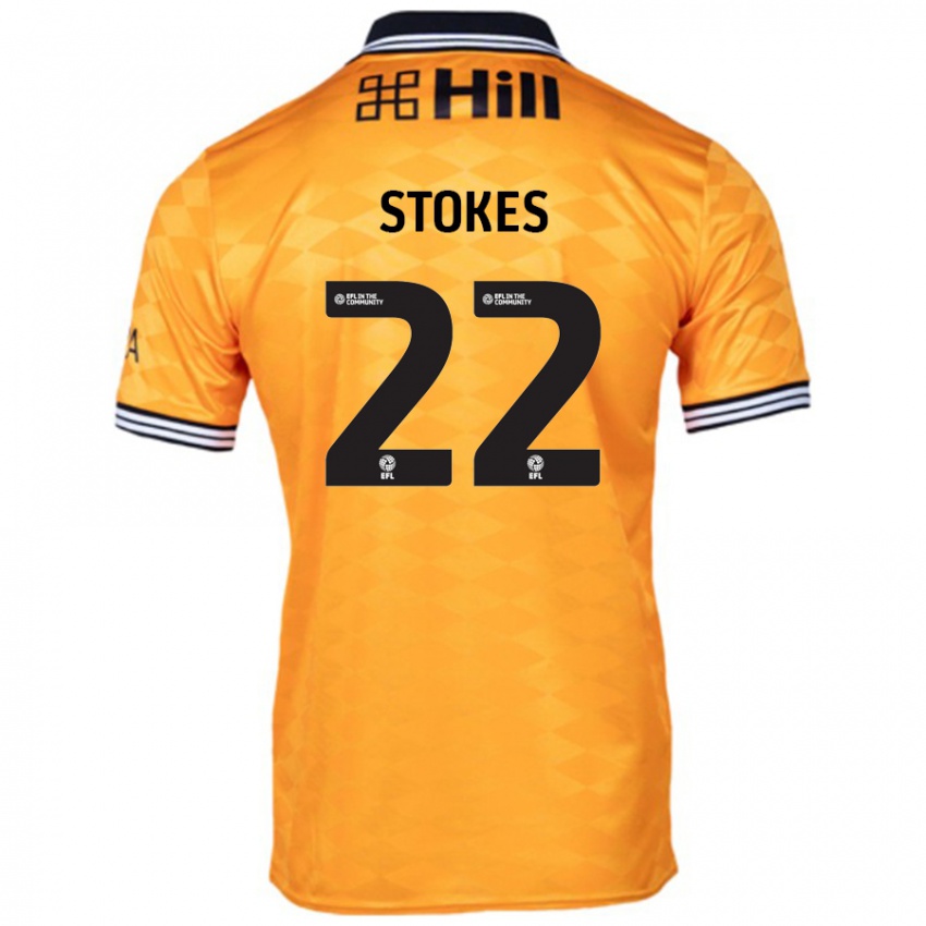 Niño Camiseta Josh Stokes #22 Naranja 1ª Equipación 2024/25 La Camisa Perú