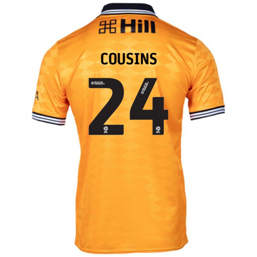 Niño Camiseta Jordan Cousins #24 Naranja 1ª Equipación 2024/25 La Camisa Perú