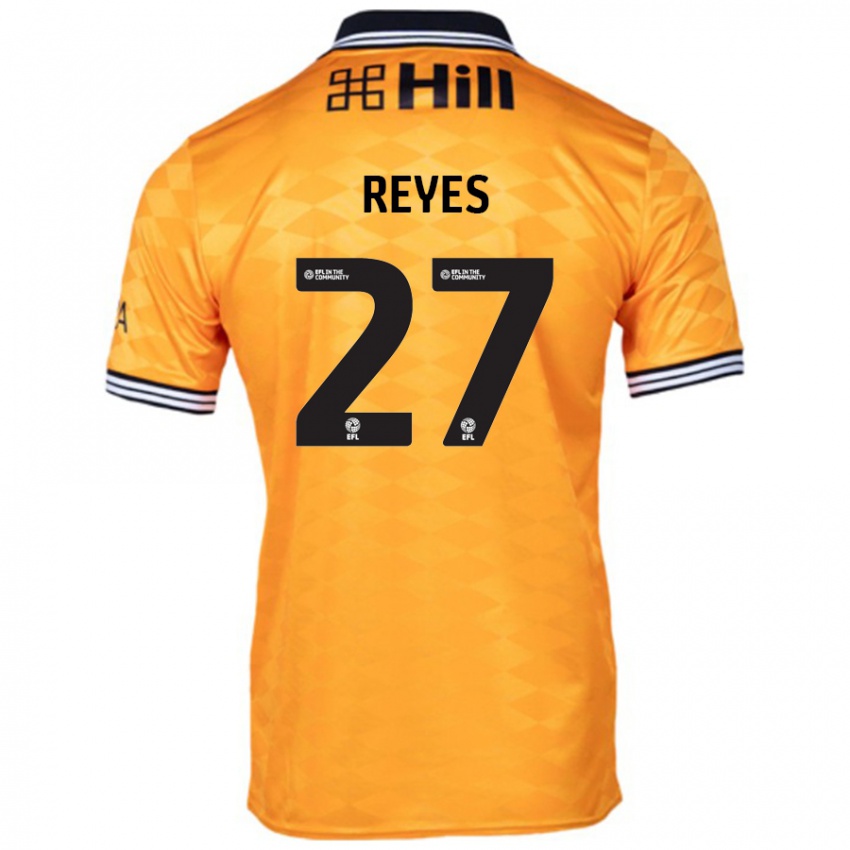 Niño Camiseta Vicente Reyes #27 Naranja 1ª Equipación 2024/25 La Camisa Perú