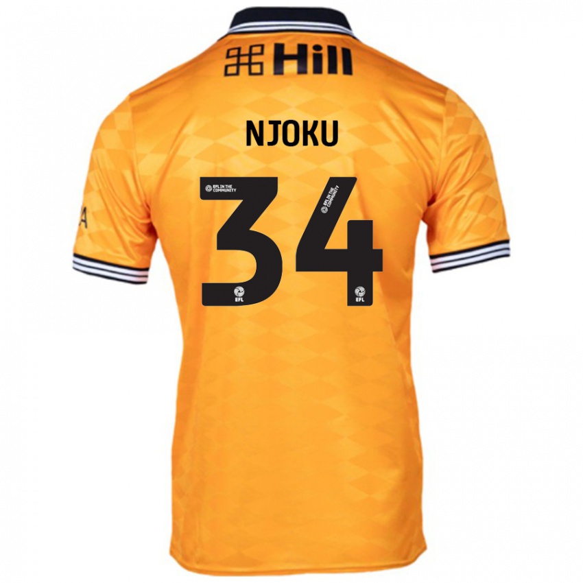 Niño Camiseta Brandon Njoku #34 Naranja 1ª Equipación 2024/25 La Camisa Perú