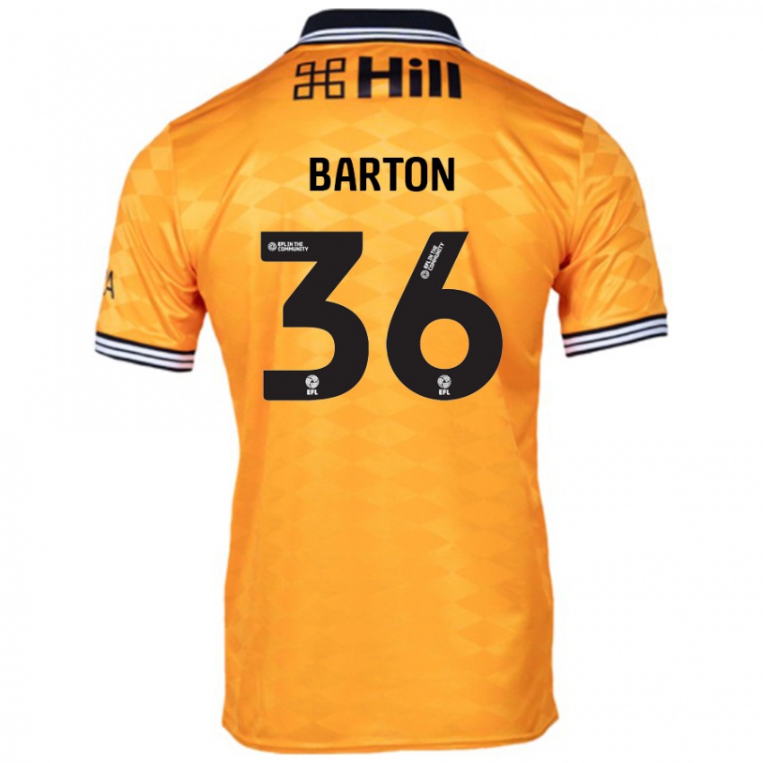 Niño Camiseta Dan Barton #36 Naranja 1ª Equipación 2024/25 La Camisa Perú