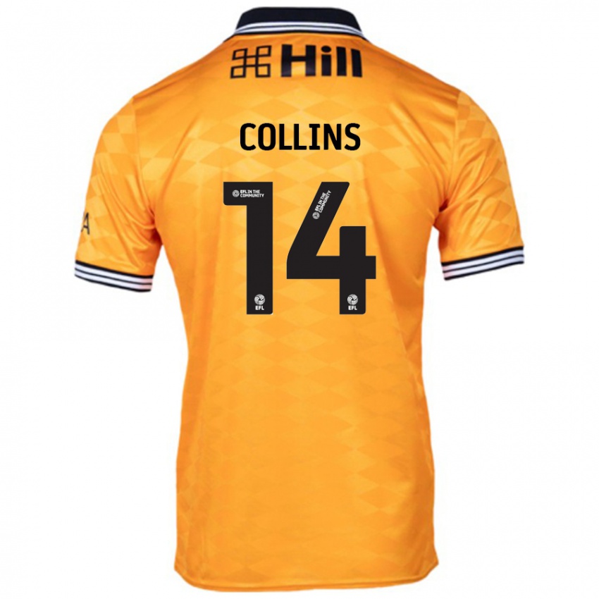 Niño Camiseta Natasha Collins #14 Naranja 1ª Equipación 2024/25 La Camisa Perú