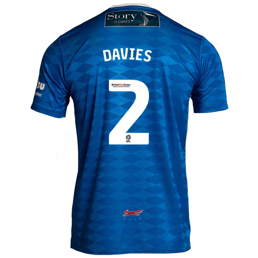 Niño Camiseta Archie Davies #2 Azul 1ª Equipación 2024/25 La Camisa Perú