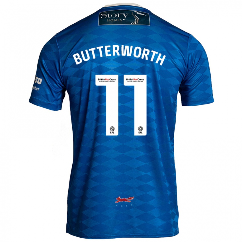 Niño Camiseta Daniel Butterworth #11 Azul 1ª Equipación 2024/25 La Camisa Perú