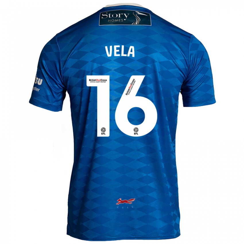 Niño Camiseta Josh Vela #16 Azul 1ª Equipación 2024/25 La Camisa Perú