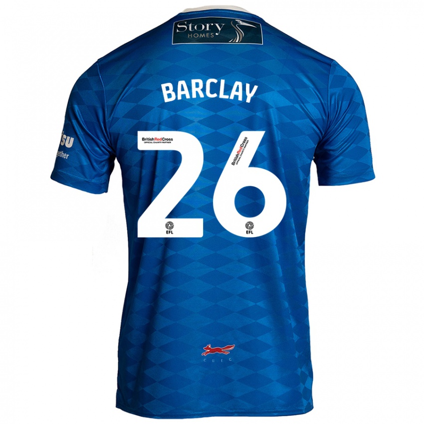 Niño Camiseta Ben Barclay #26 Azul 1ª Equipación 2024/25 La Camisa Perú