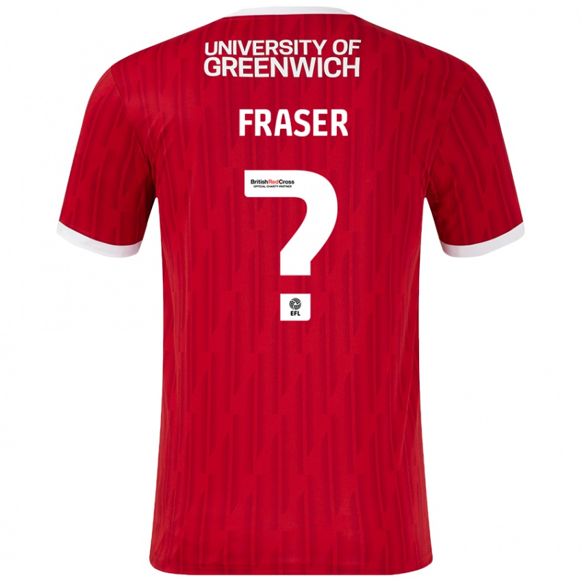 Niño Camiseta Scott Fraser #0 Rojo Blanco 1ª Equipación 2024/25 La Camisa Perú