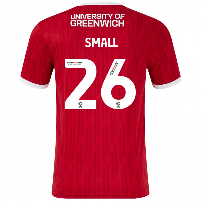 Niño Camiseta Thierry Small #26 Rojo Blanco 1ª Equipación 2024/25 La Camisa Perú