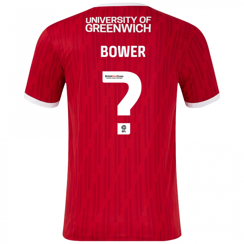 Niño Camiseta Toby Bower #0 Rojo Blanco 1ª Equipación 2024/25 La Camisa Perú