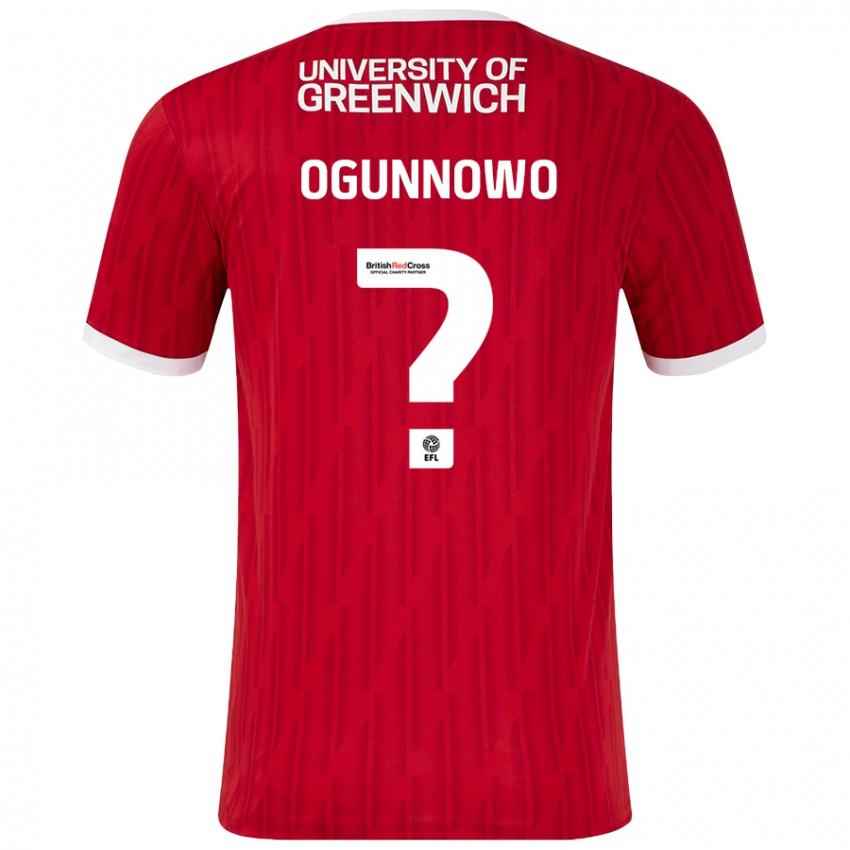 Niño Camiseta Joshua Ogunnowo #0 Rojo Blanco 1ª Equipación 2024/25 La Camisa Perú