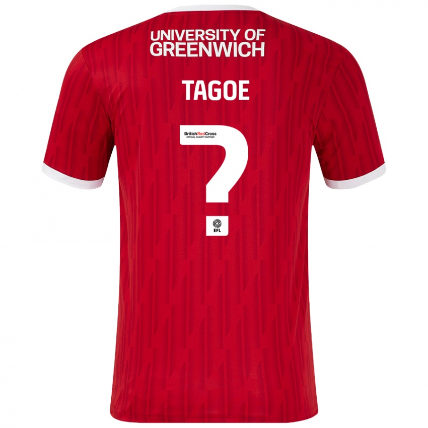 Niño Camiseta Bradley Tagoe #0 Rojo Blanco 1ª Equipación 2024/25 La Camisa Perú