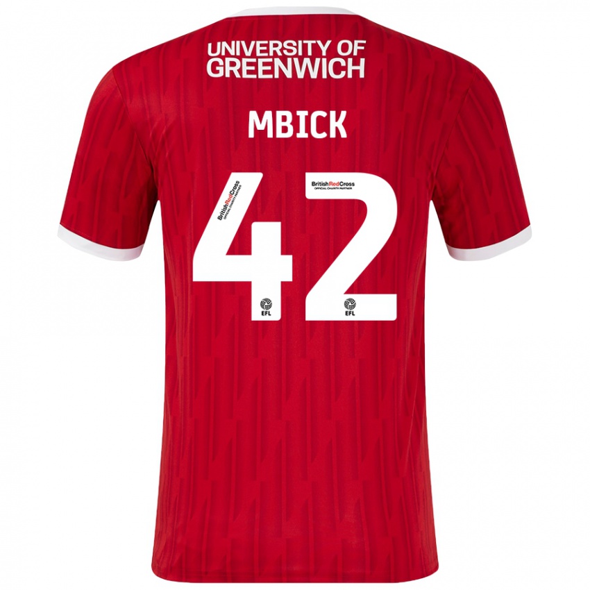 Niño Camiseta Micah Mbick #42 Rojo Blanco 1ª Equipación 2024/25 La Camisa Perú