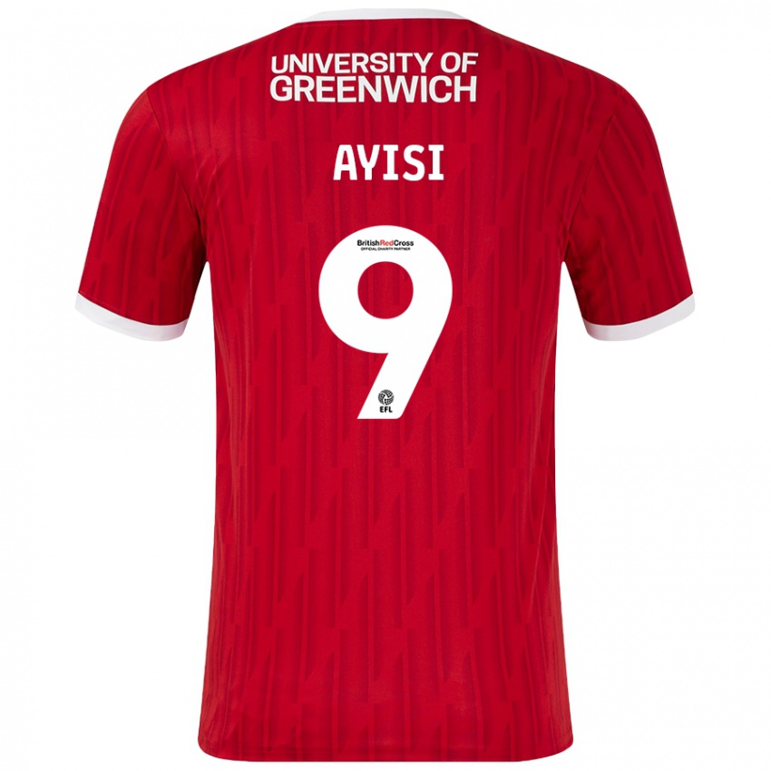 Niño Camiseta Freda Ayisi #9 Rojo Blanco 1ª Equipación 2024/25 La Camisa Perú