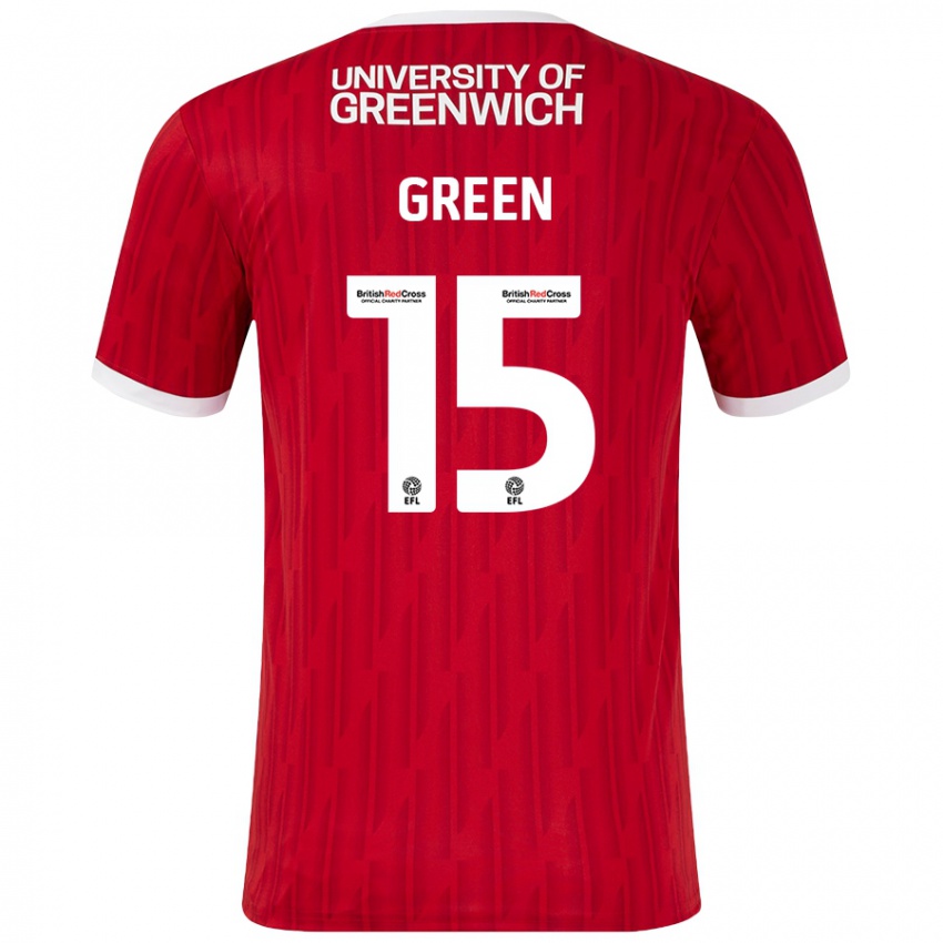 Niño Camiseta Kayleigh Green #15 Rojo Blanco 1ª Equipación 2024/25 La Camisa Perú