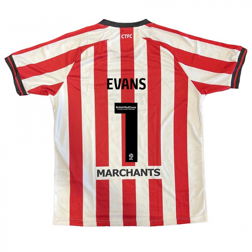 Niño Camiseta Owen Evans #1 Rojo Blanco 1ª Equipación 2024/25 La Camisa Perú