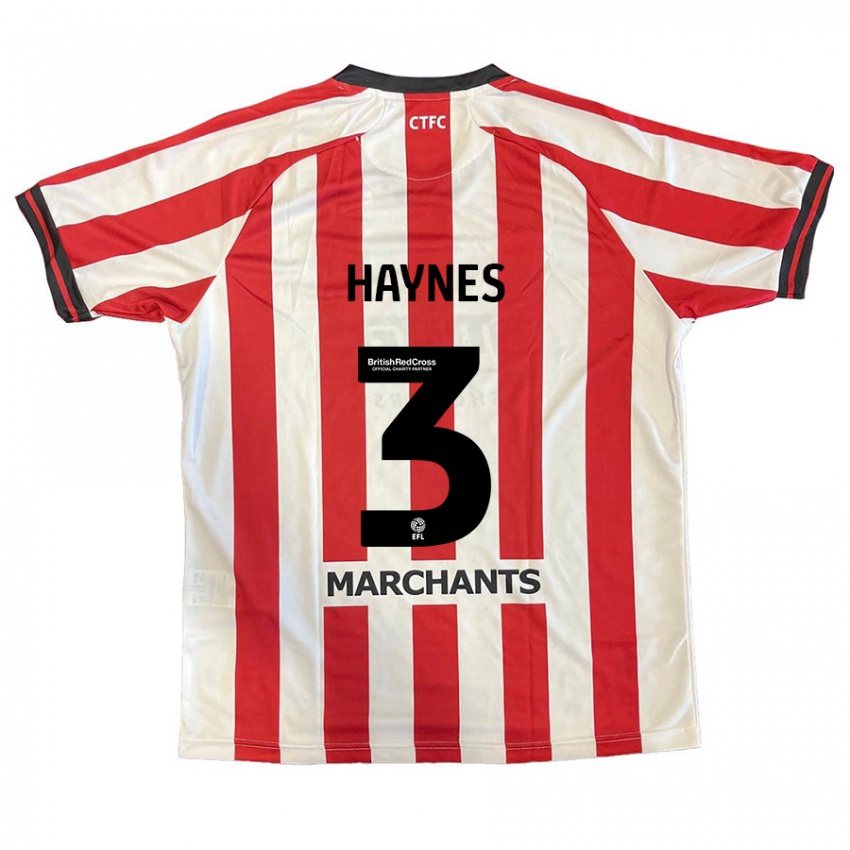 Niño Camiseta Ryan Haynes #3 Rojo Blanco 1ª Equipación 2024/25 La Camisa Perú