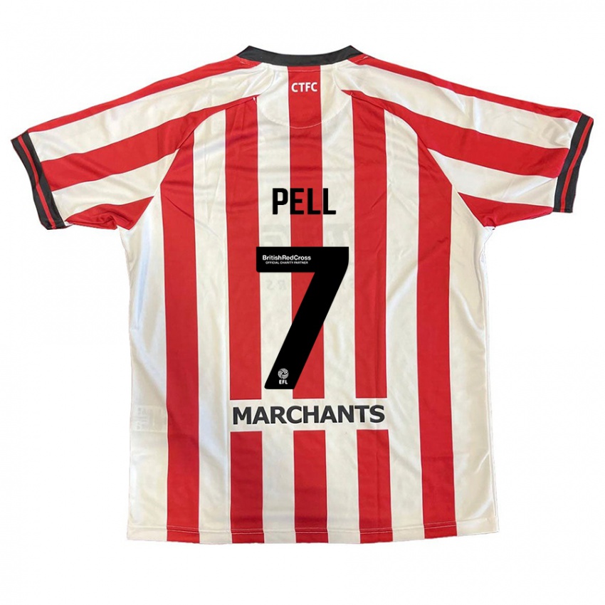 Niño Camiseta Harry Pell #7 Rojo Blanco 1ª Equipación 2024/25 La Camisa Perú