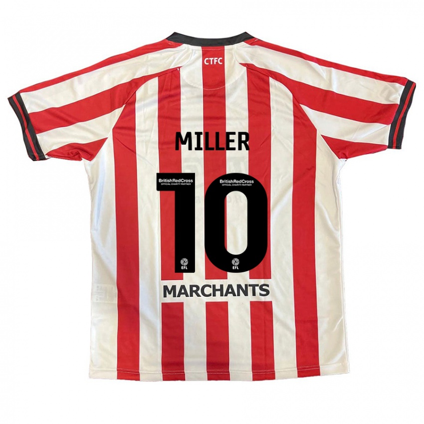 Niño Camiseta George Miller #10 Rojo Blanco 1ª Equipación 2024/25 La Camisa Perú