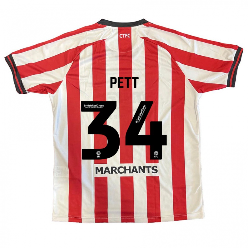 Niño Camiseta Tom Pett #34 Rojo Blanco 1ª Equipación 2024/25 La Camisa Perú