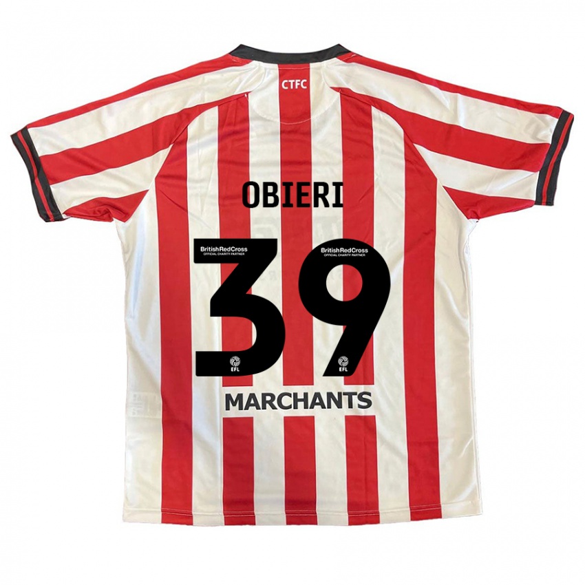 Niño Camiseta Sopuruchukwu Obieri #39 Rojo Blanco 1ª Equipación 2024/25 La Camisa Perú