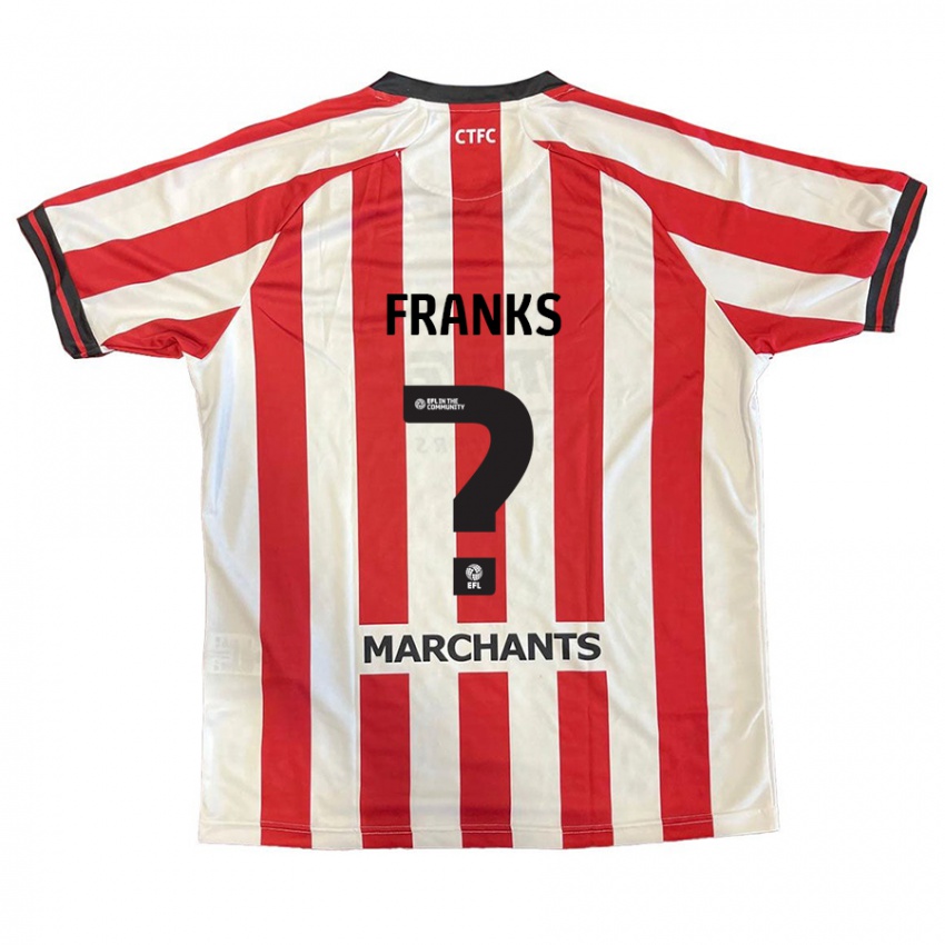 Niño Camiseta Jude Franks #0 Rojo Blanco 1ª Equipación 2024/25 La Camisa Perú